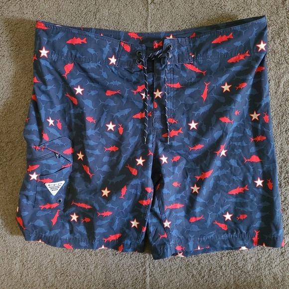 Columbia PFG Board Shorts Mens Size 41 Performance Fishing Gear Swim Trunks‎ - Picture 1 of 10